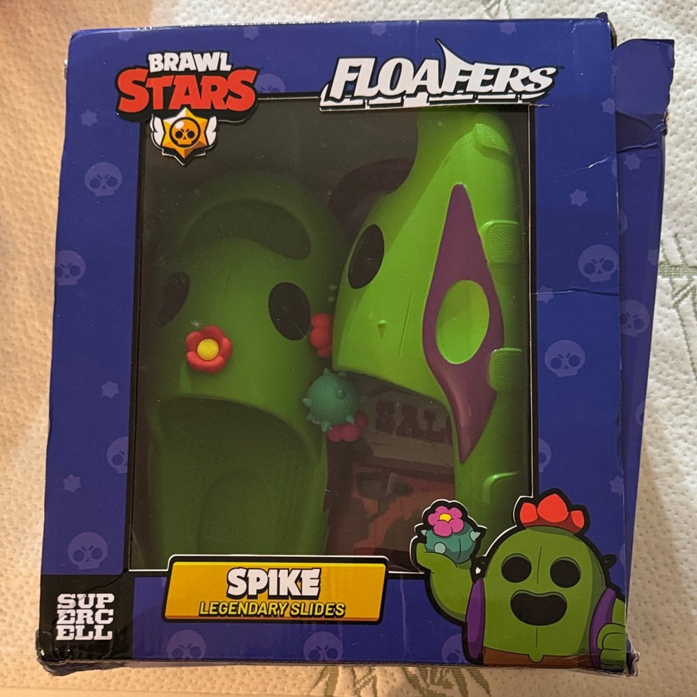 Brawl Stars Spike Kids Slides - Green and Purple